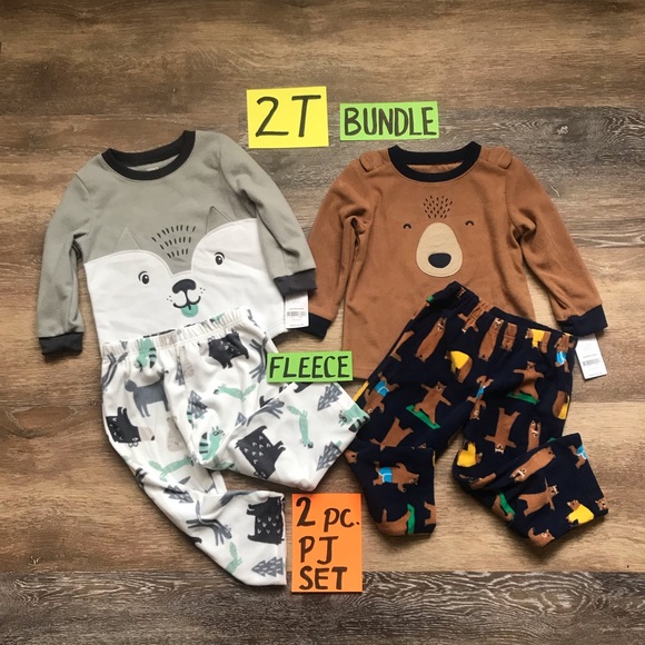 Carter's Other - 65% off! 2 NWT Carter’s Sets of 2pc Fleece PJ’s 2T